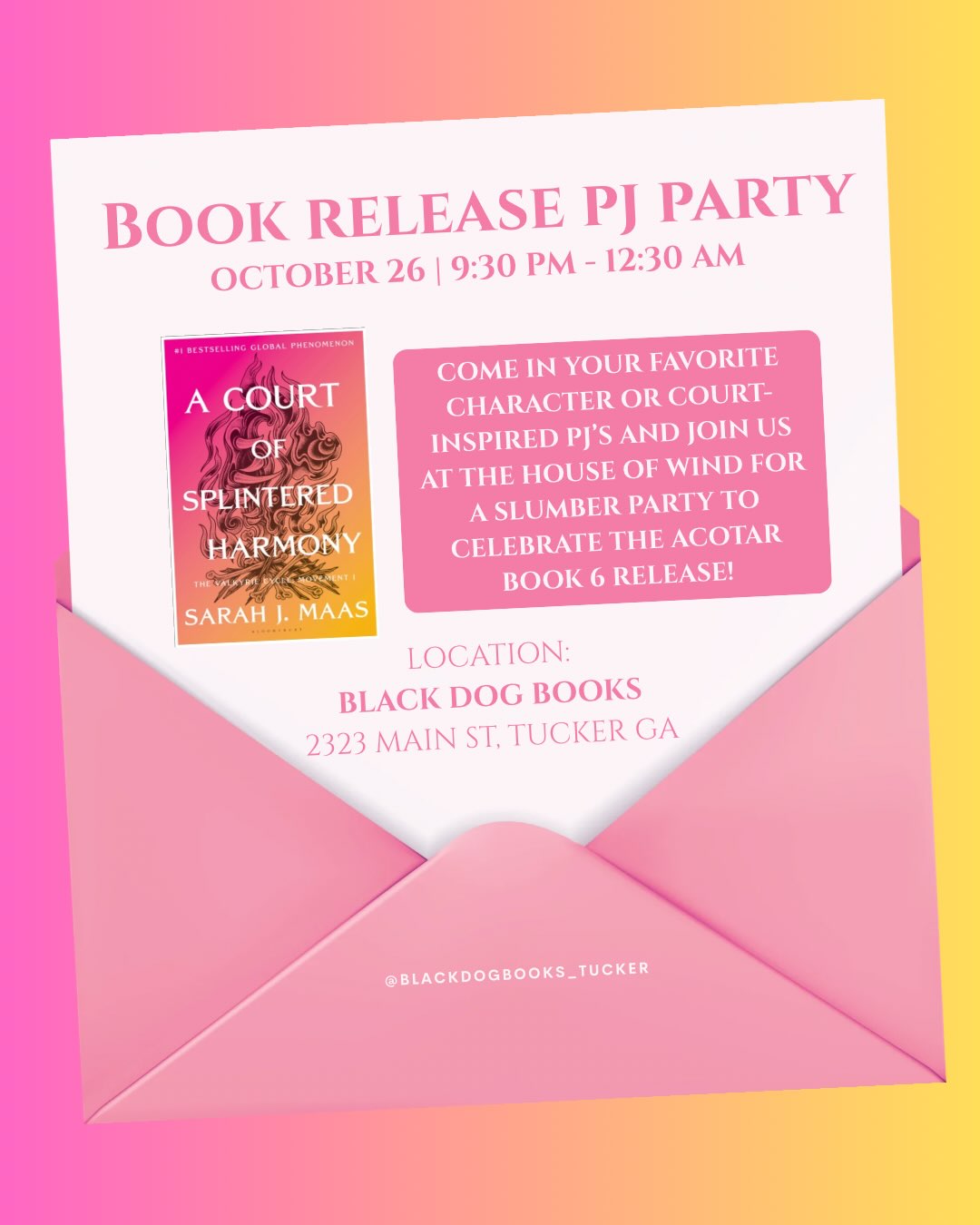 ACOTAR 6 Book Release PJ Party