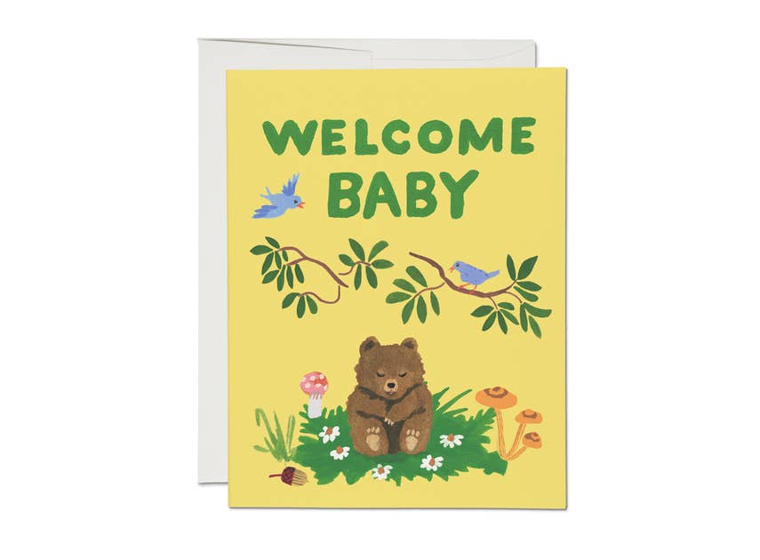 Baby Cub greeting card - Red Cap Cards