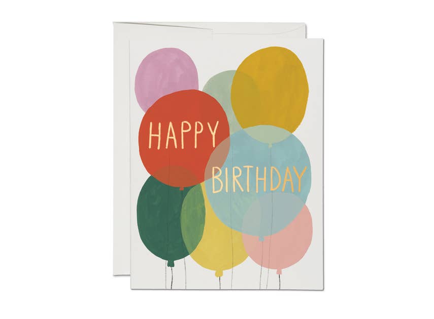 Birthday Balloons birthday greeting card - Ramona & Ruth