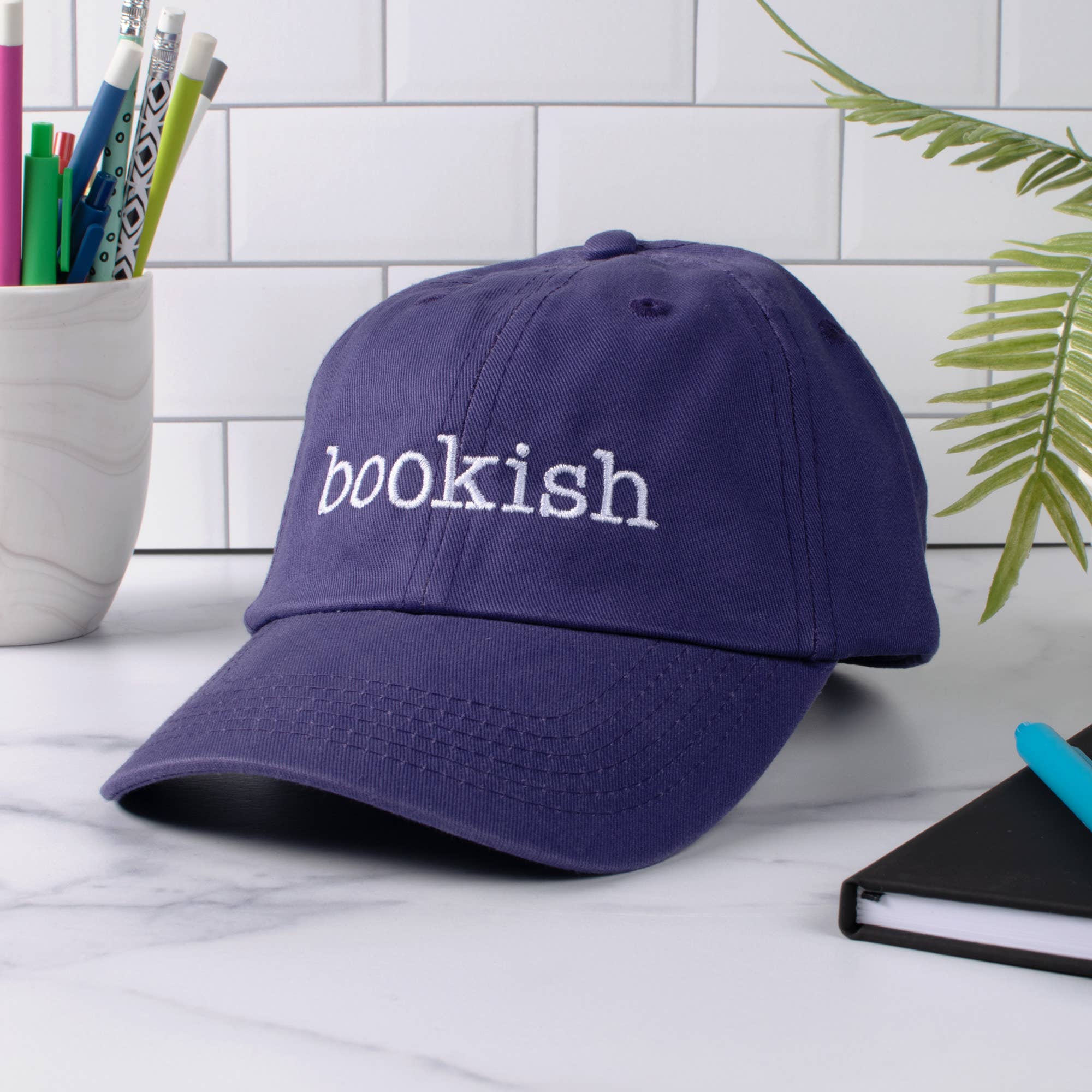 Bookish Embroidered Dad Hat - Lucky Luna Apparel