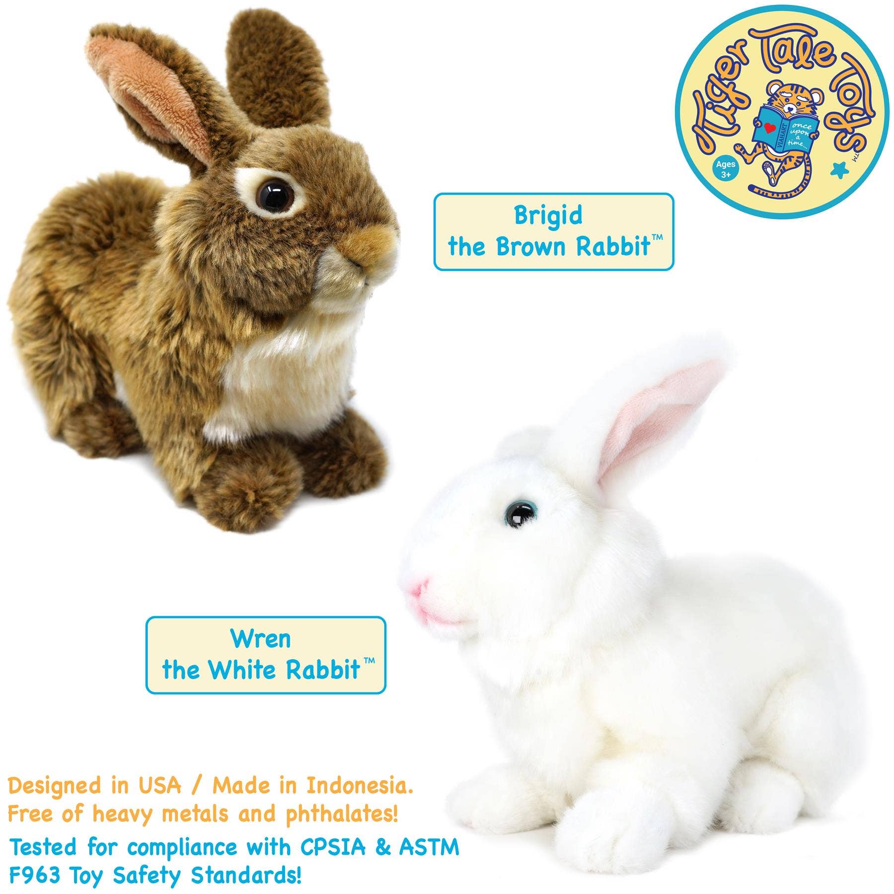 Brigid The Brown Rabbit | 10 Inch Stuffed Animal Plush | By TigerHart Toys - Wild Republic