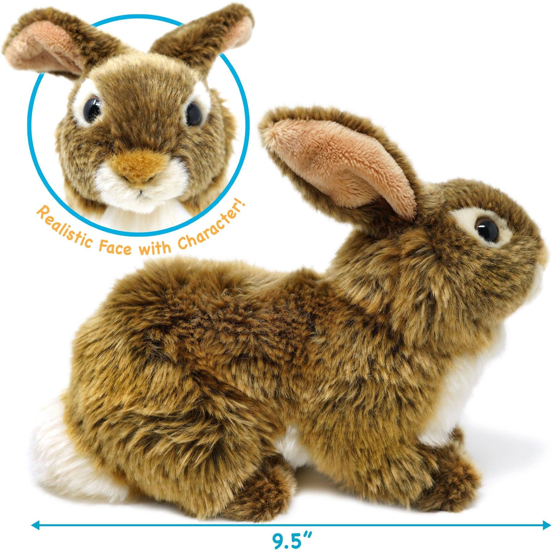 Brigid The Brown Rabbit | 10 Inch Stuffed Animal Plush | By TigerHart Toys - Wild Republic