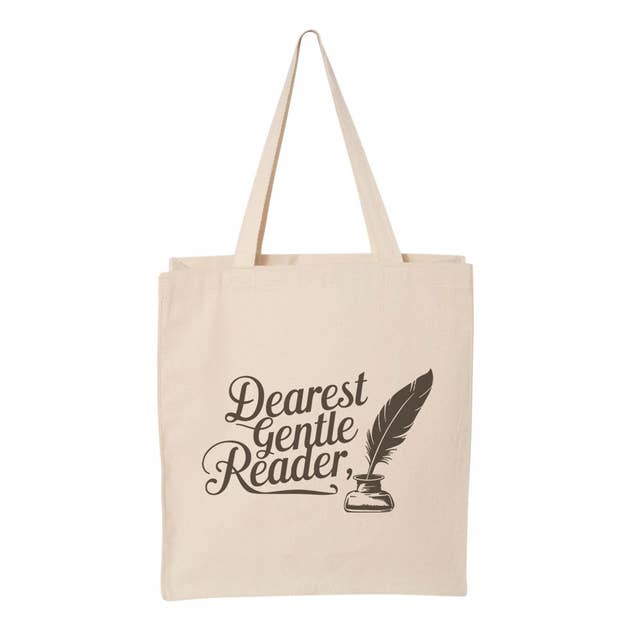 Dearest Gentle Reader Tote Bag - Lucky Luna Apparel