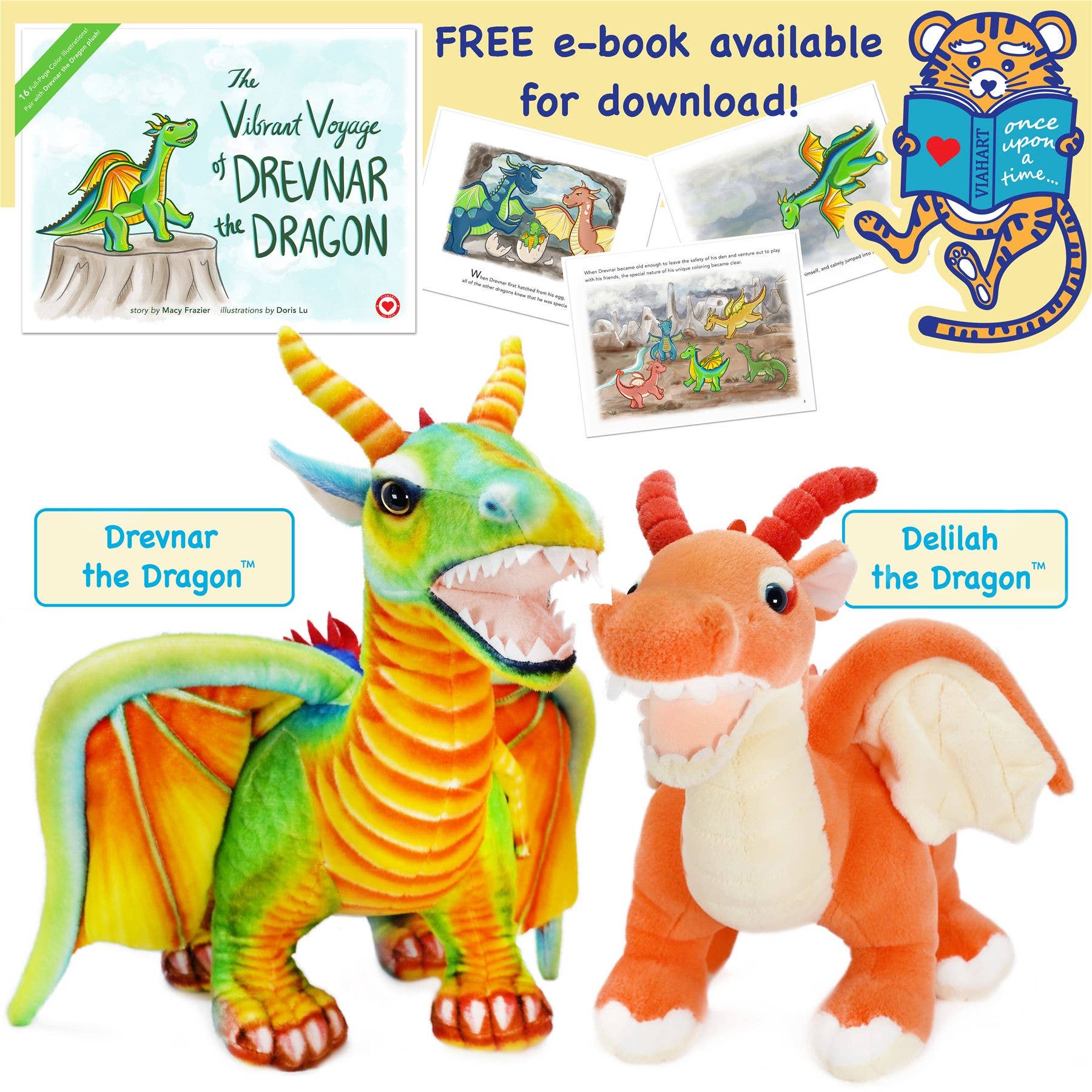 Delilah The Dragon | 22 Inch Stuffed Animal Plush | By Tiger - The Petting Zoo