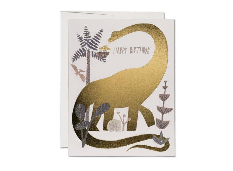 Dinosaur Birthday greeting card - Red Cap Cards