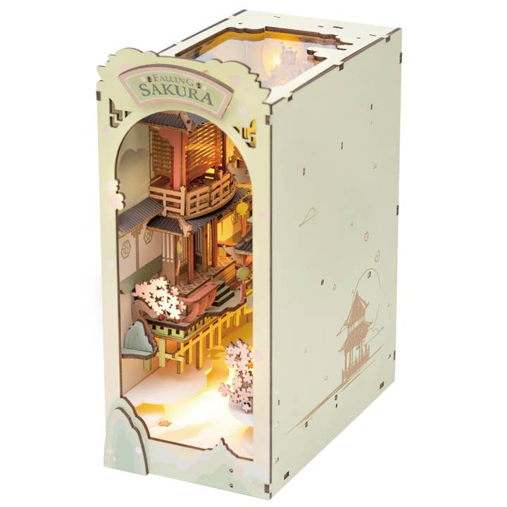 Diy Book Nook Kit: Falling Sakura