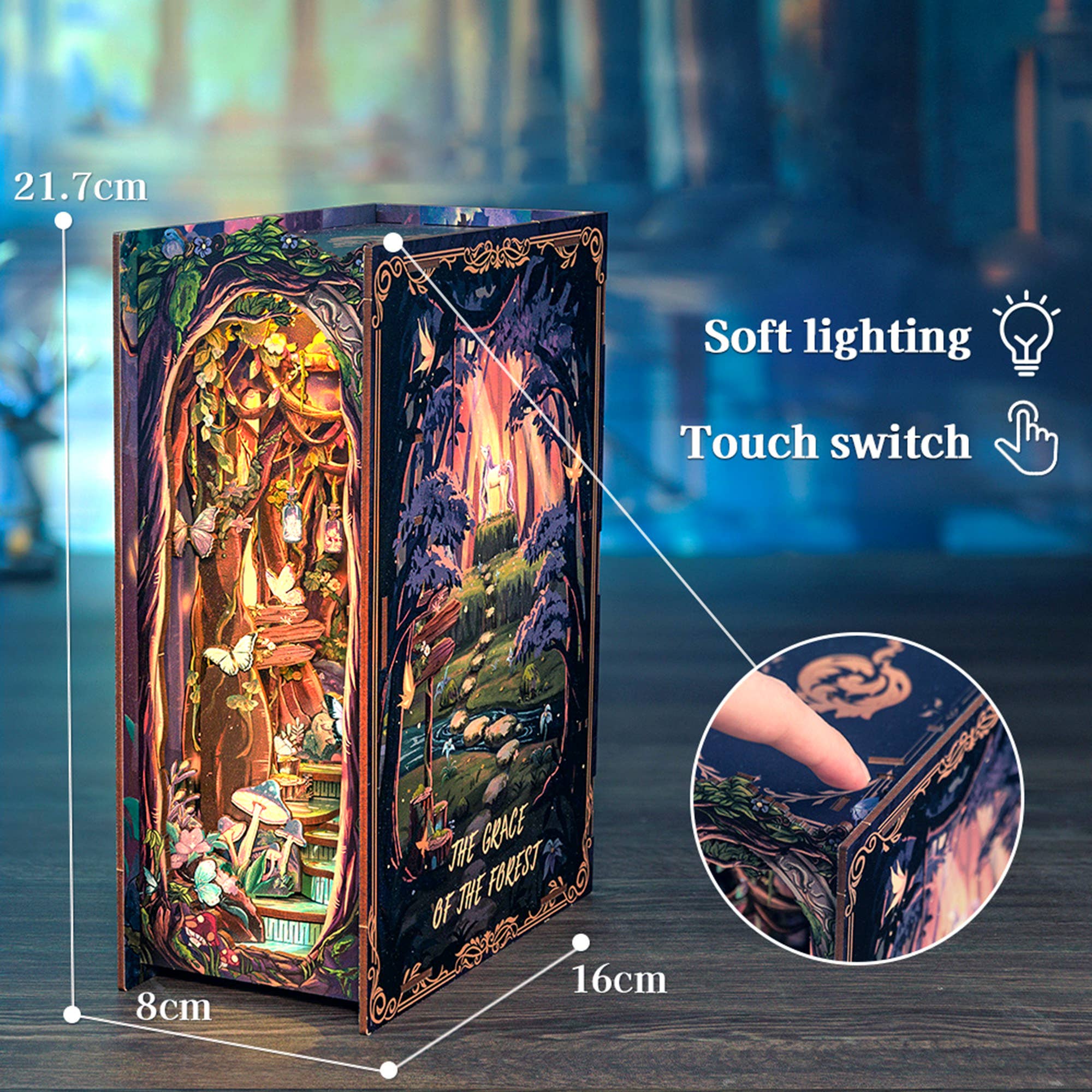 DIY Book Nook Kit: Grace of the Forest w/ Dust Cover - Hands Craft
