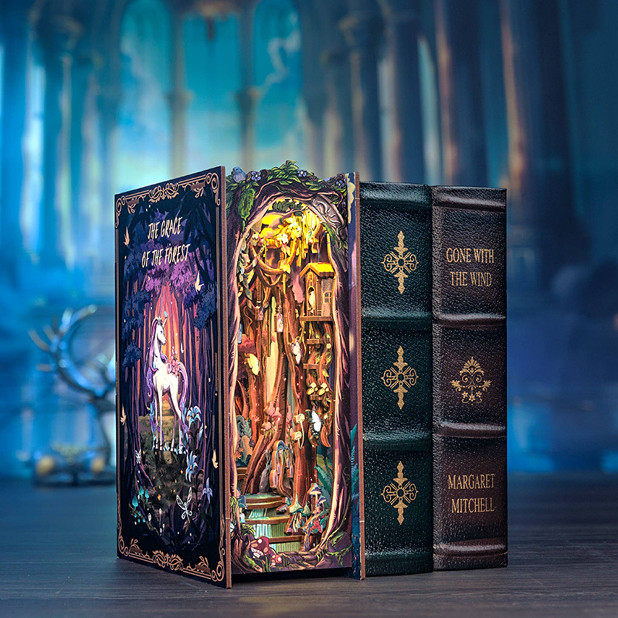DIY Book Nook Kit: Grace of the Forest w/ Dust Cover - Hands Craft