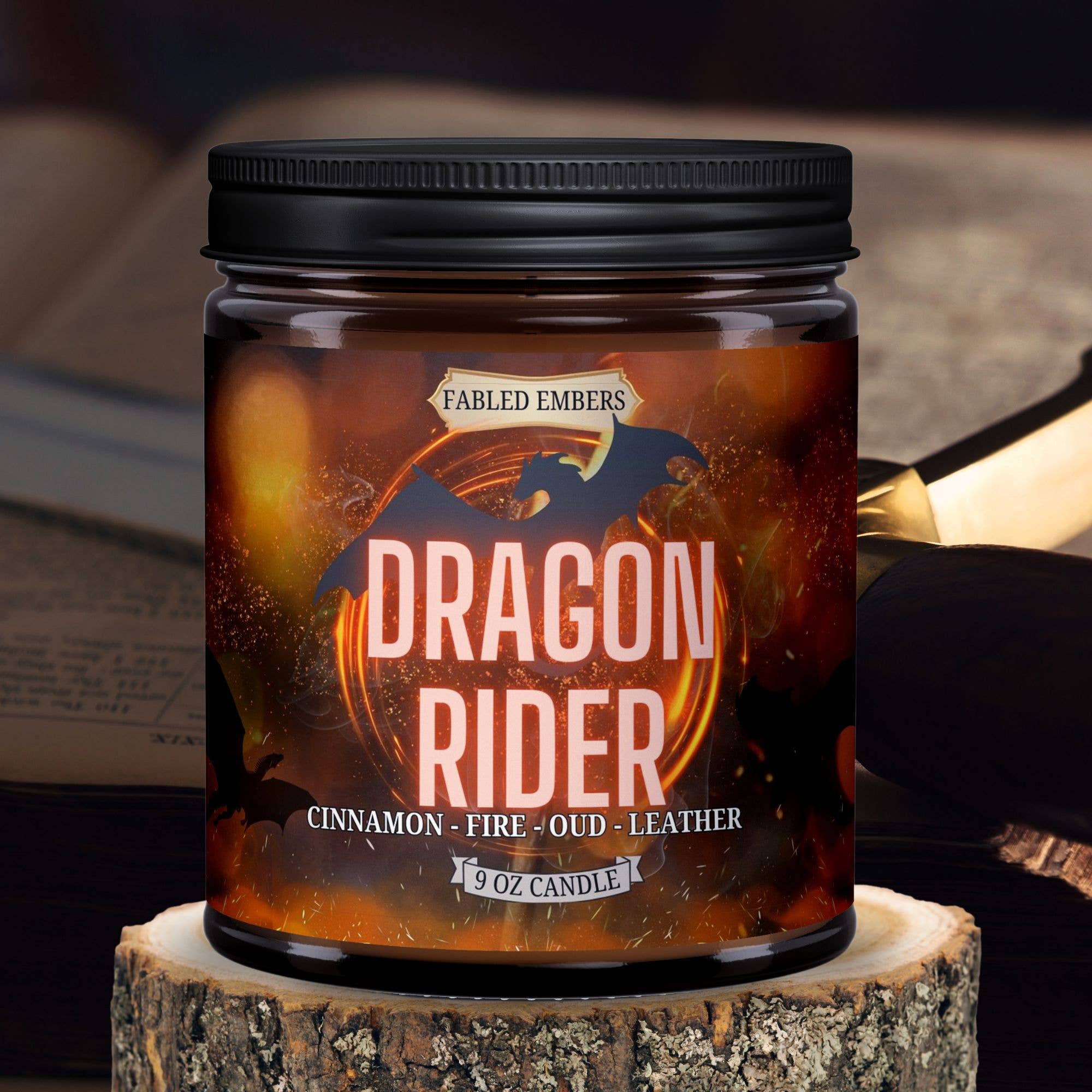 DRAGON RIDER fantasy bookish candle - Fabled Embers