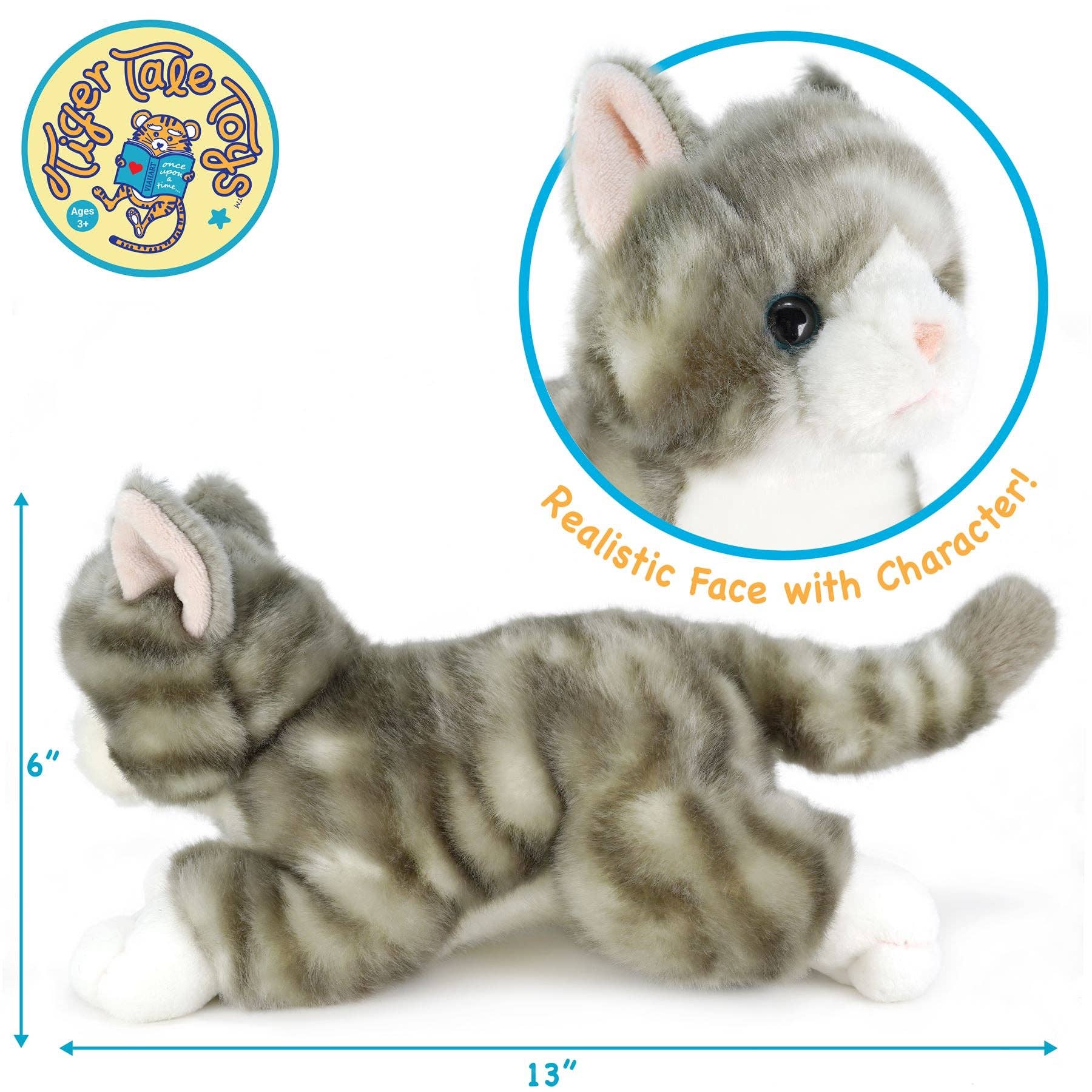Gavin The Grey Tabby Cat | 13 Inch Stuffed Animal Plush | By TigerHart Toys - VIAHART Toy Co.  /