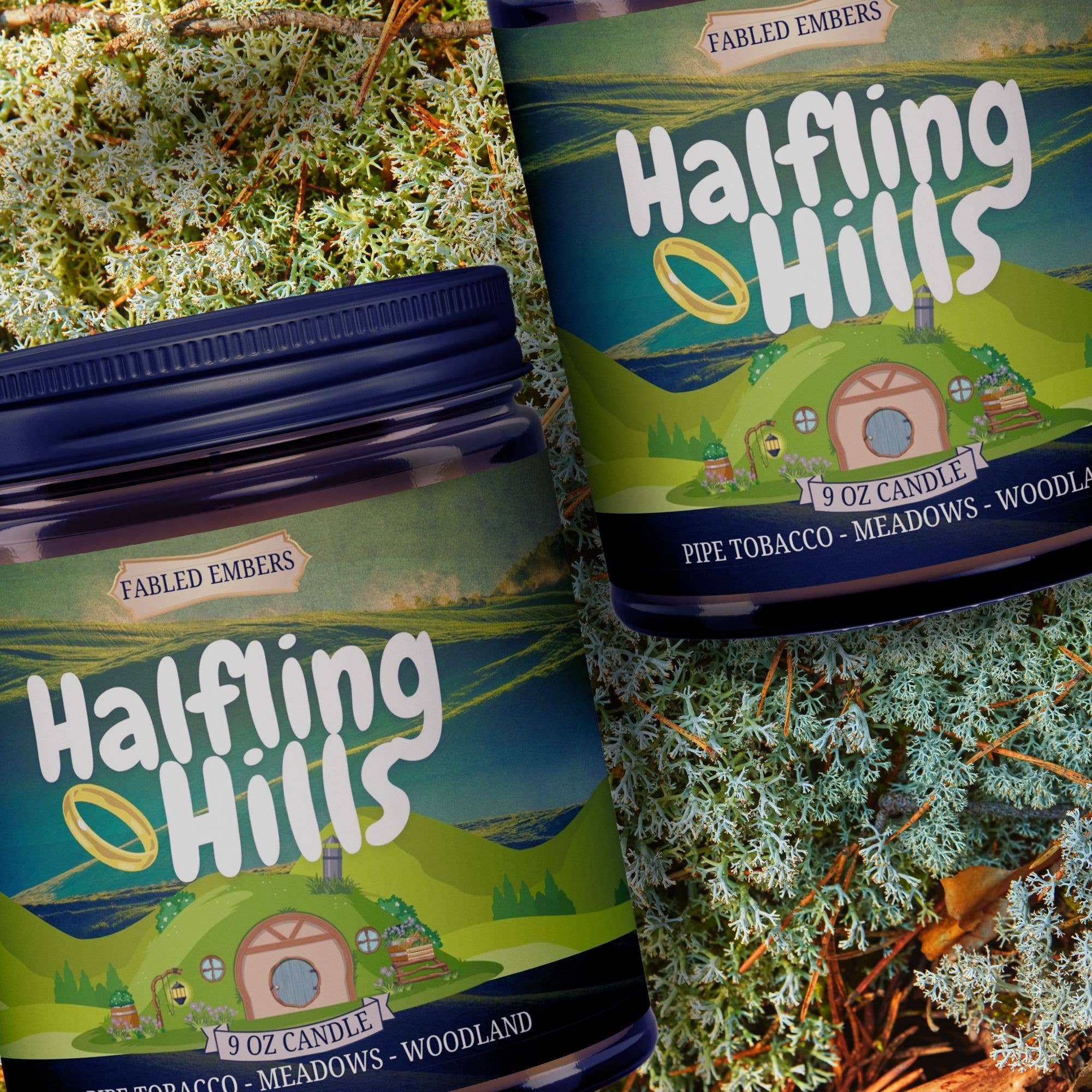 HALFLING HILLS cottagecore book lovers Candle | LOTR - Fabled Embers