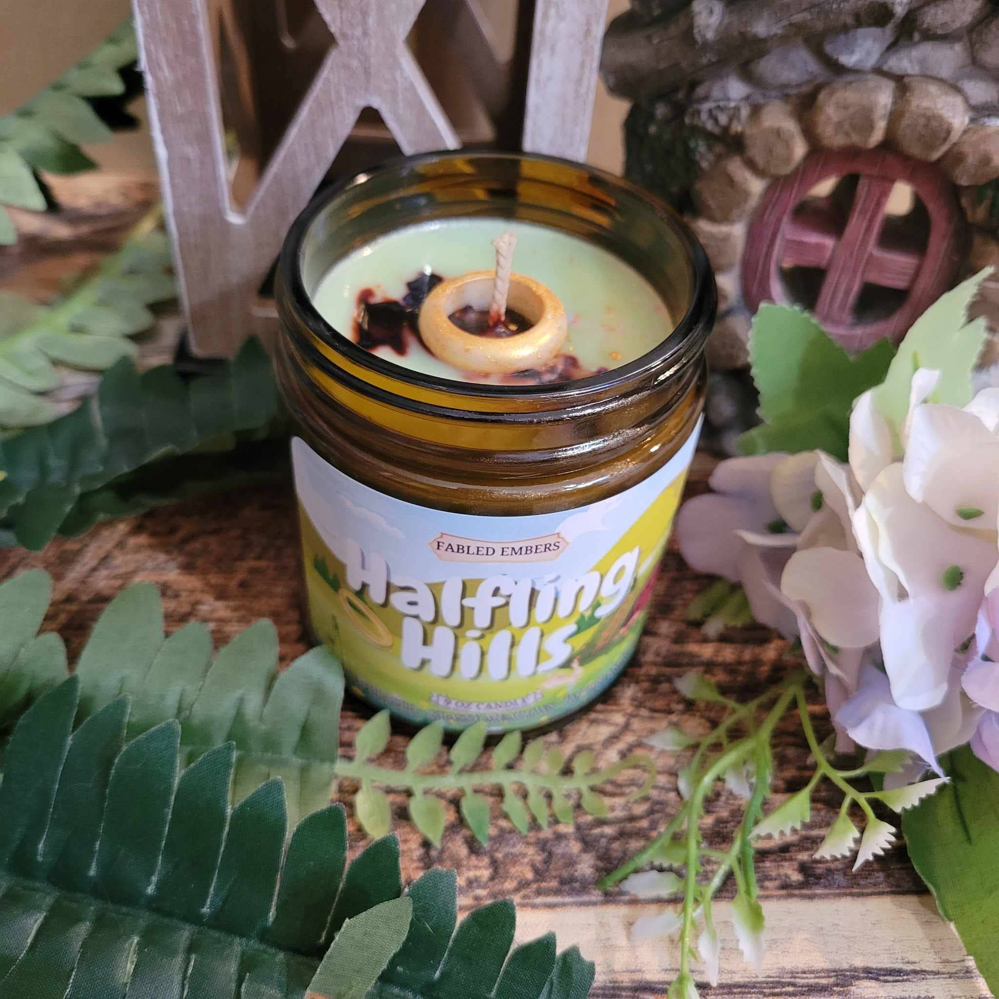 HALFLING HILLS cottagecore book lovers Candle | LOTR - Fabled Embers
