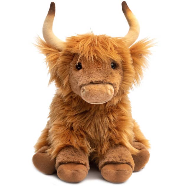 Henley The Highland Cow | 14 Inch Stuffed Animal Plush | By TigerHart Toys - Keycraft