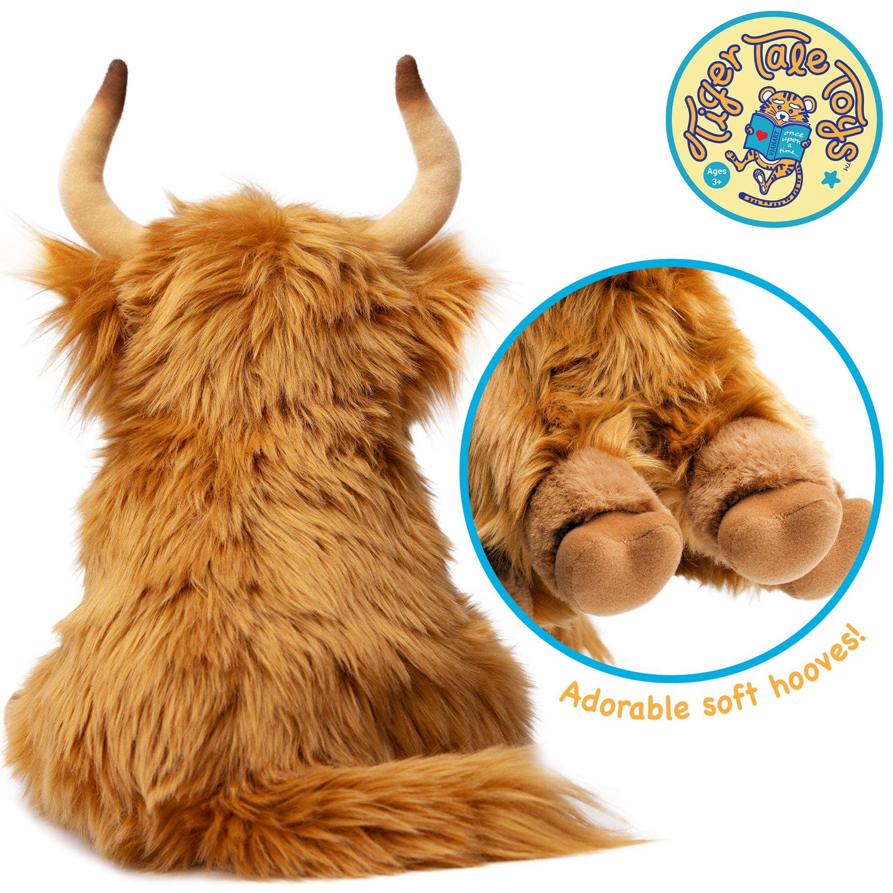 Henley The Highland Cow | 14 Inch Stuffed Animal Plush | By TigerHart Toys - Keycraft