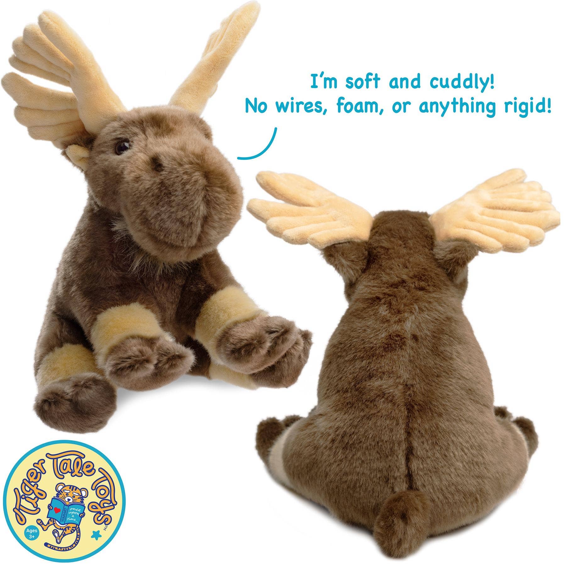 Martin The Moose | 11 Inch Stuffed Animal Plush | By TigerHart Toys - Cota Global