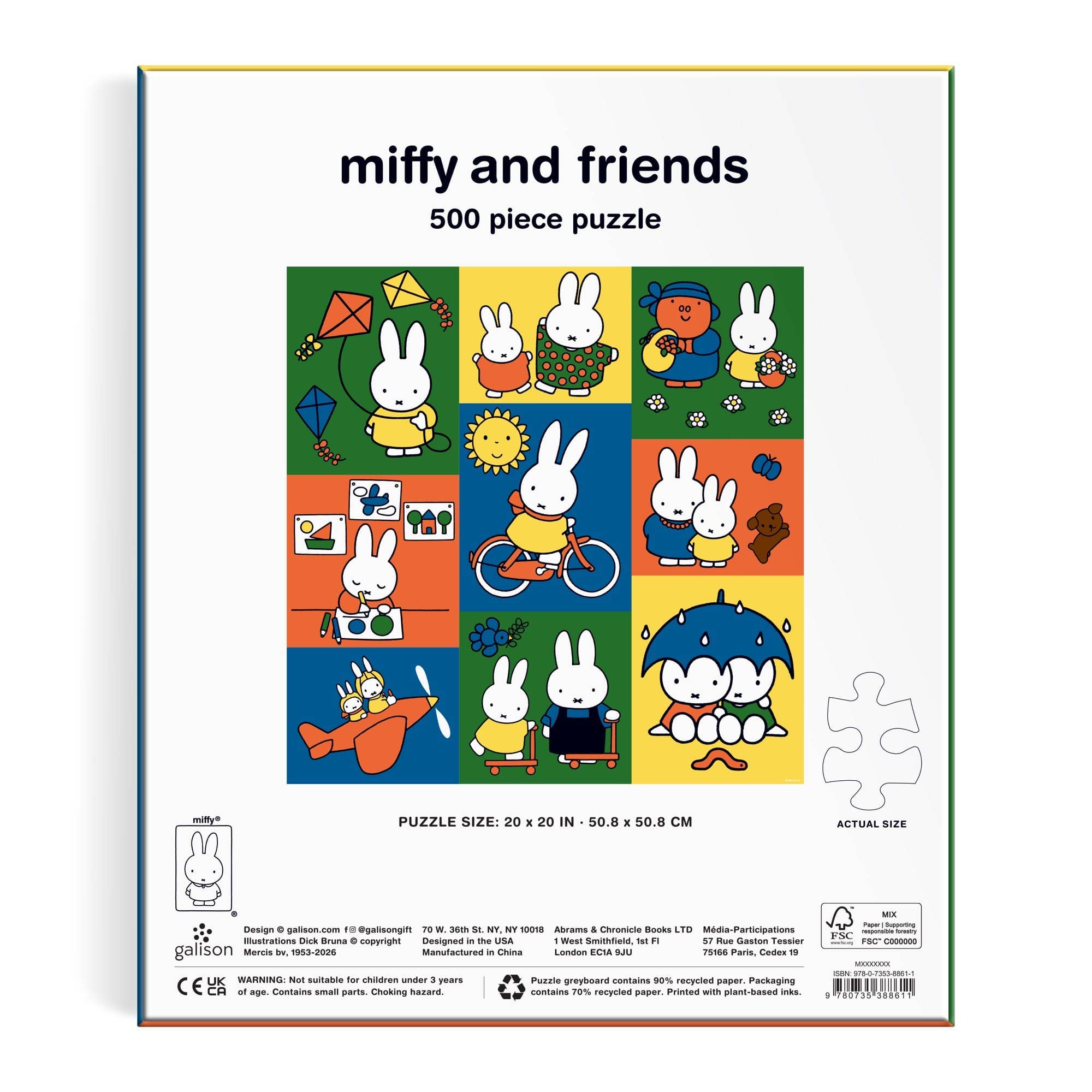 Miffy and Friends 500 Piece Puzzle - Chronicle Books