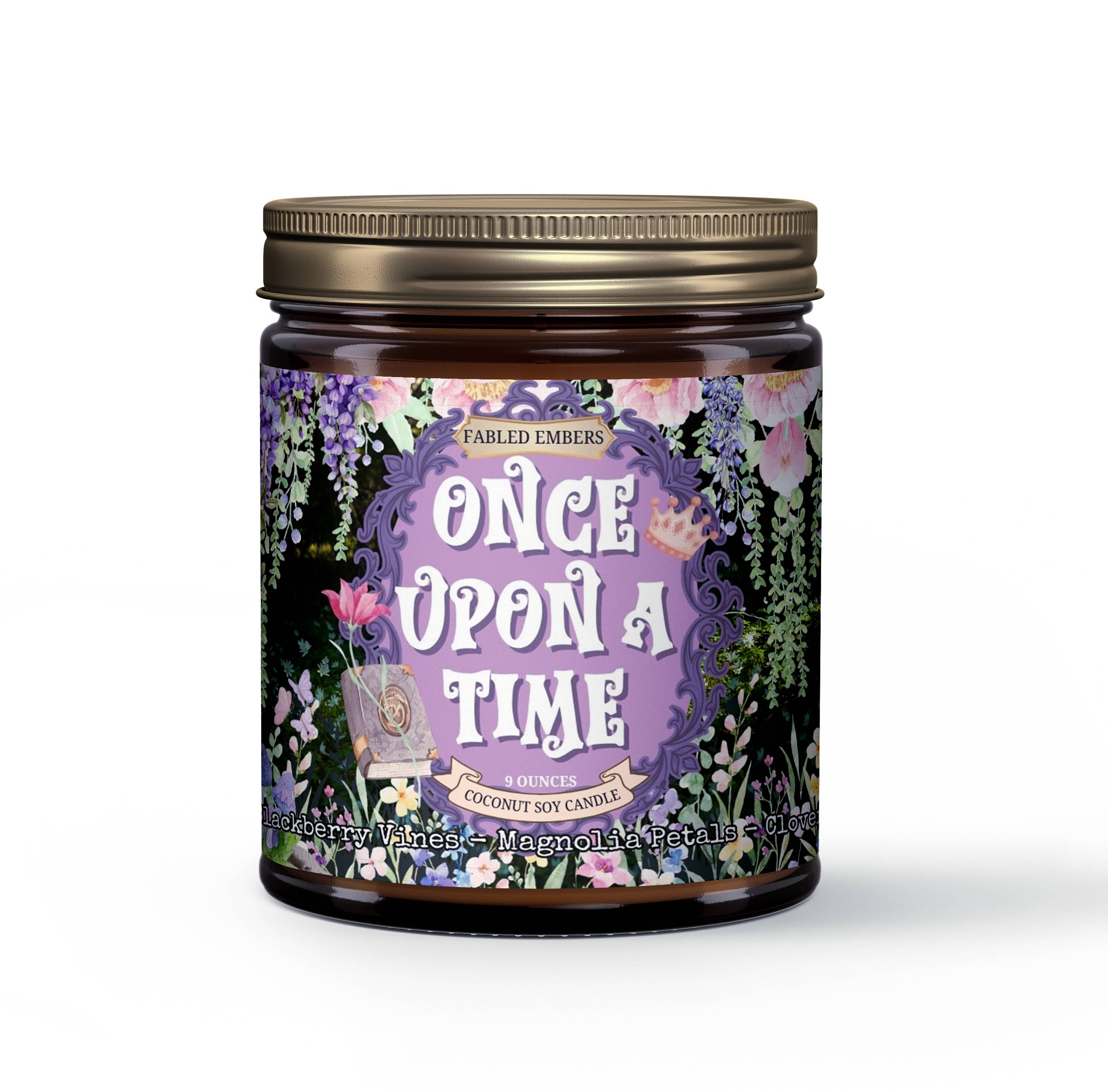 ONCE UPON A TIME 9 oz Bookish Candle | Coconut Soy - Fabled Embers