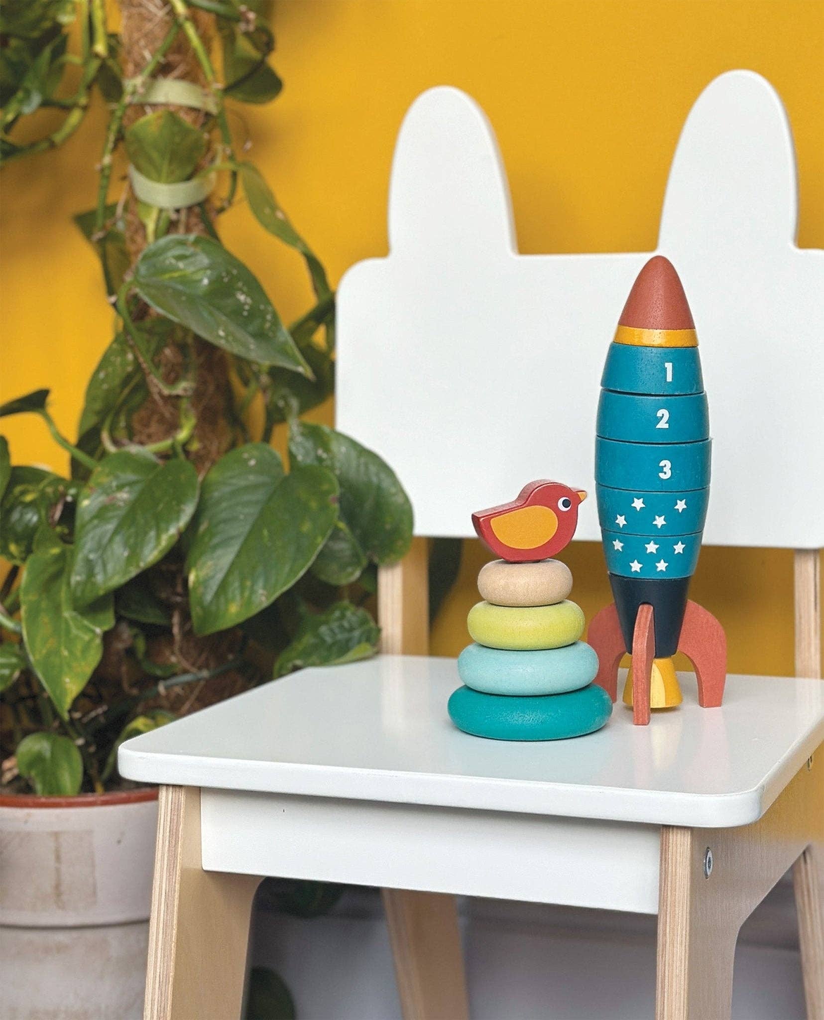 Stacking and Counting Rocket - Mentari Toys