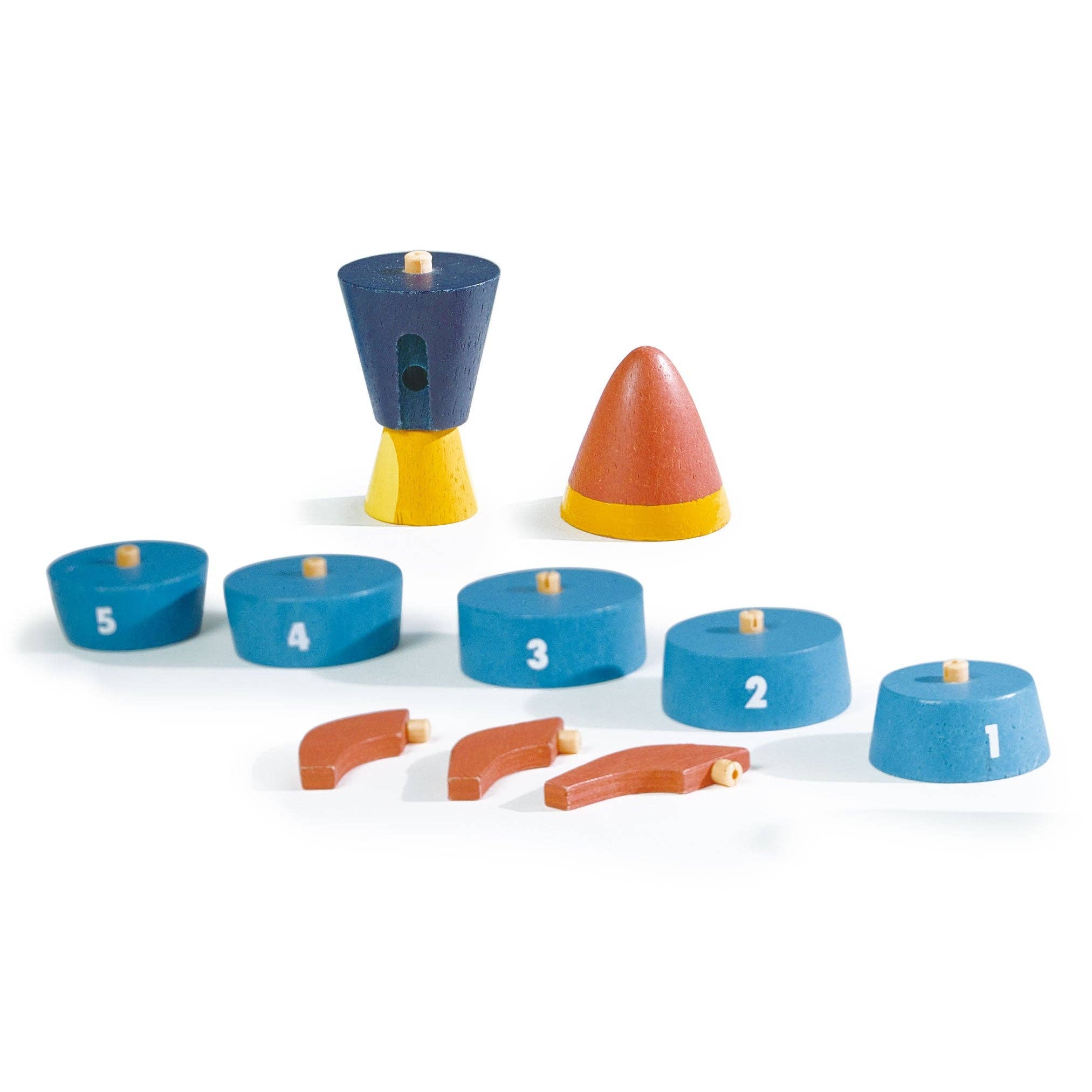 Stacking and Counting Rocket - Mentari Toys