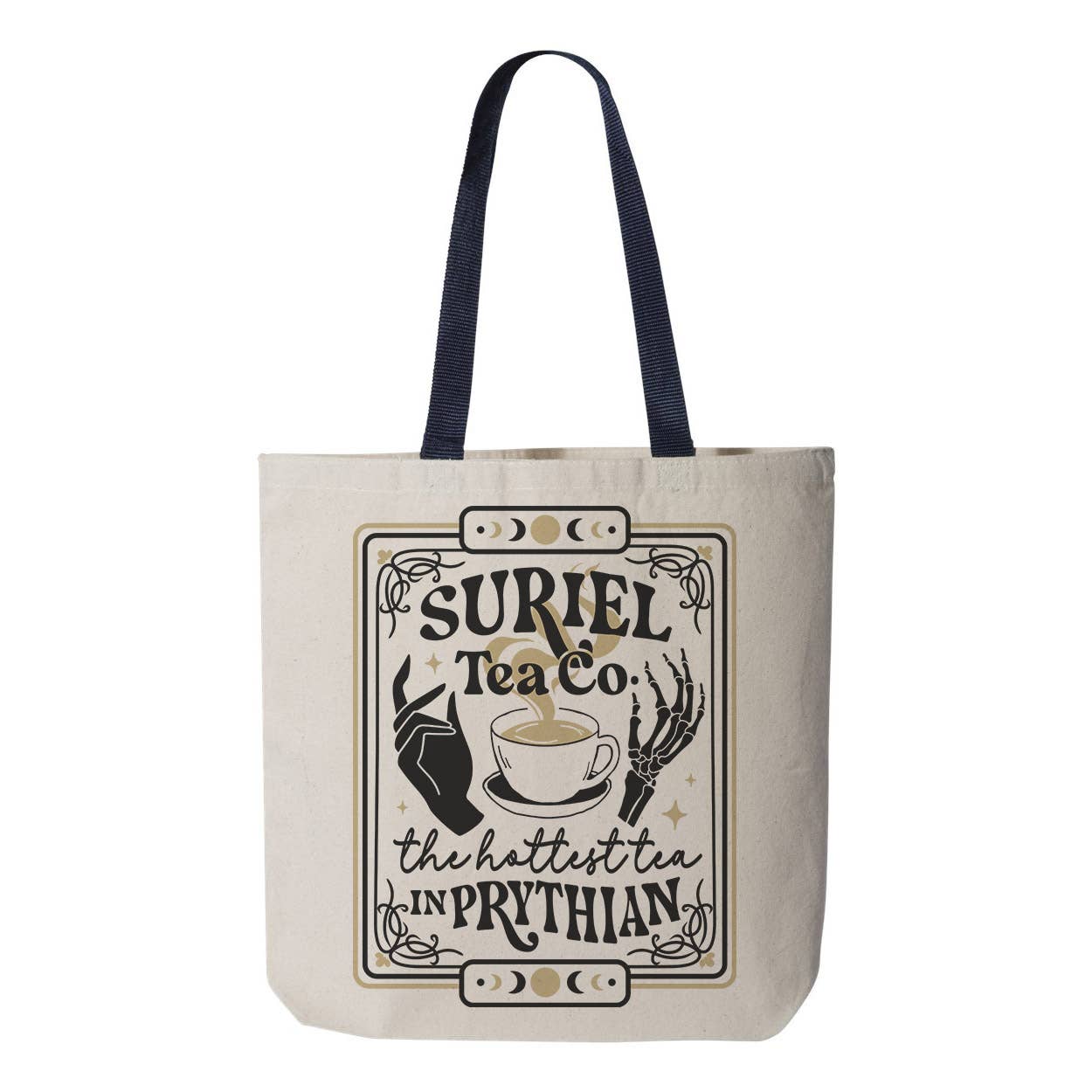 Suriel Tea Co Contrast Color Handle Tote Bag - Lucky Luna Apparel