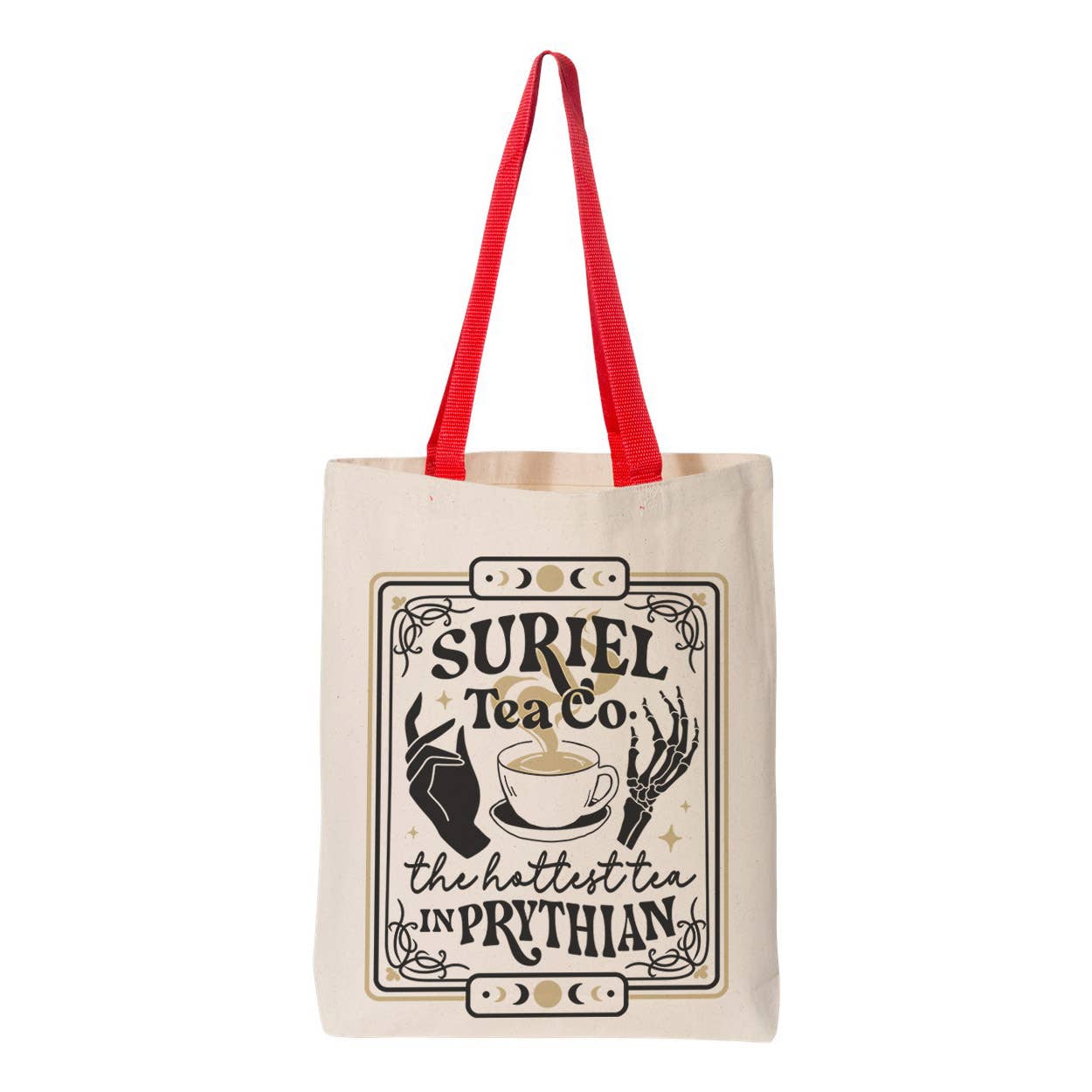 Suriel Tea Co Contrast Color Handle Tote Bag - Lucky Luna Apparel