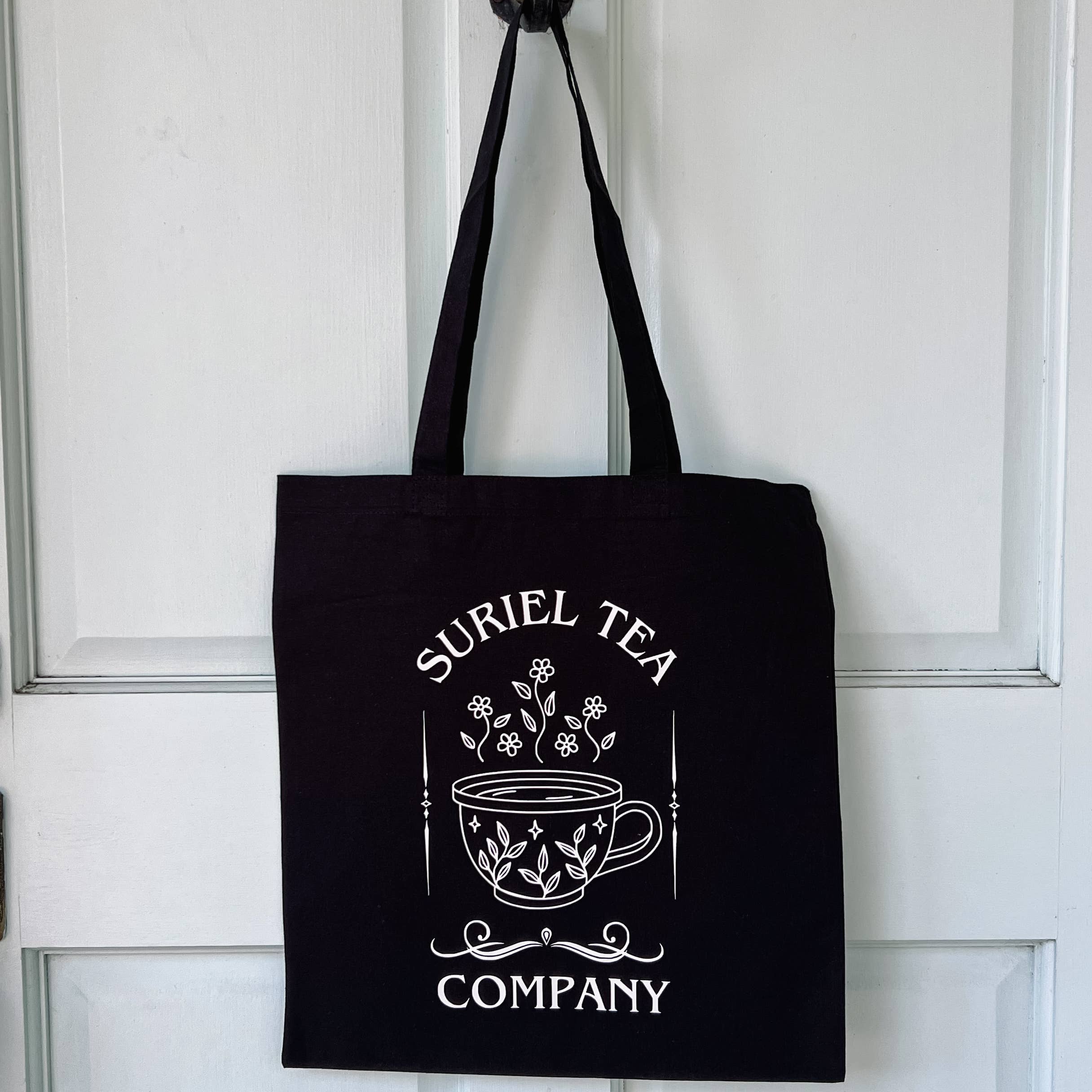 Suriel Tea Co Contrast Color Handle Tote Bag - Lucky Luna Apparel