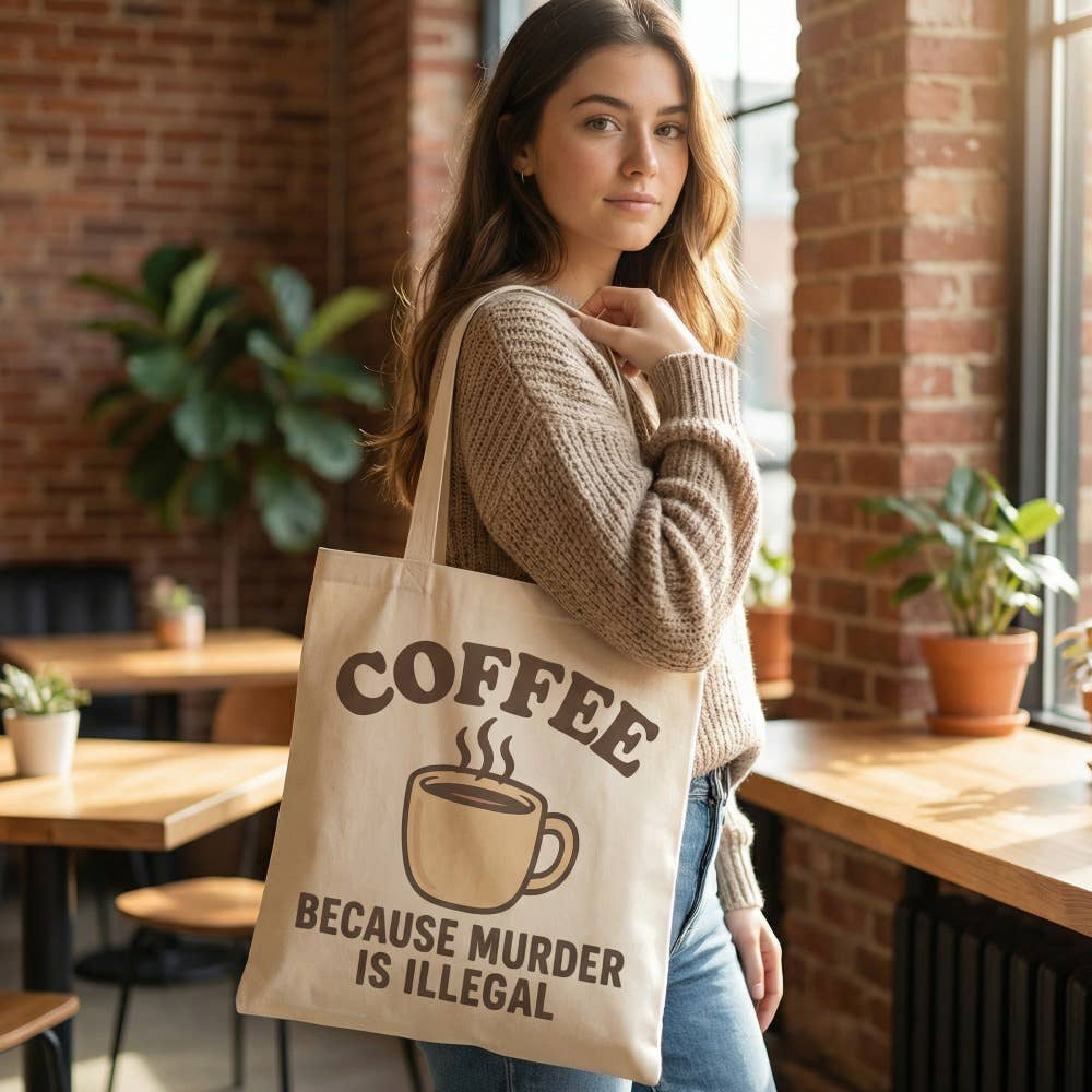 Suriel Tea Co Contrast Color Handle Tote Bag - Lucky Luna Apparel