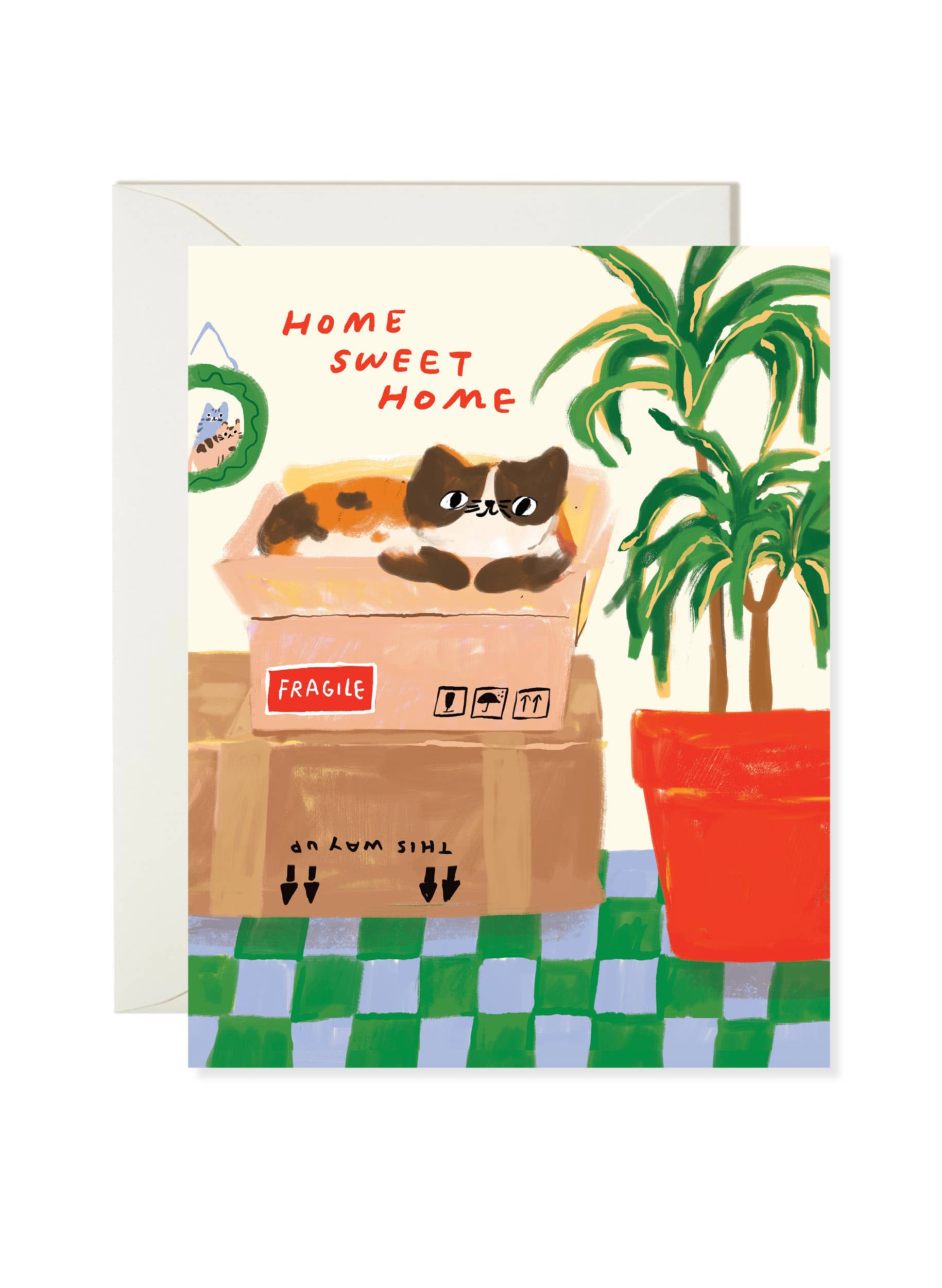 Sweet Home greeting card - Red Cap Cards