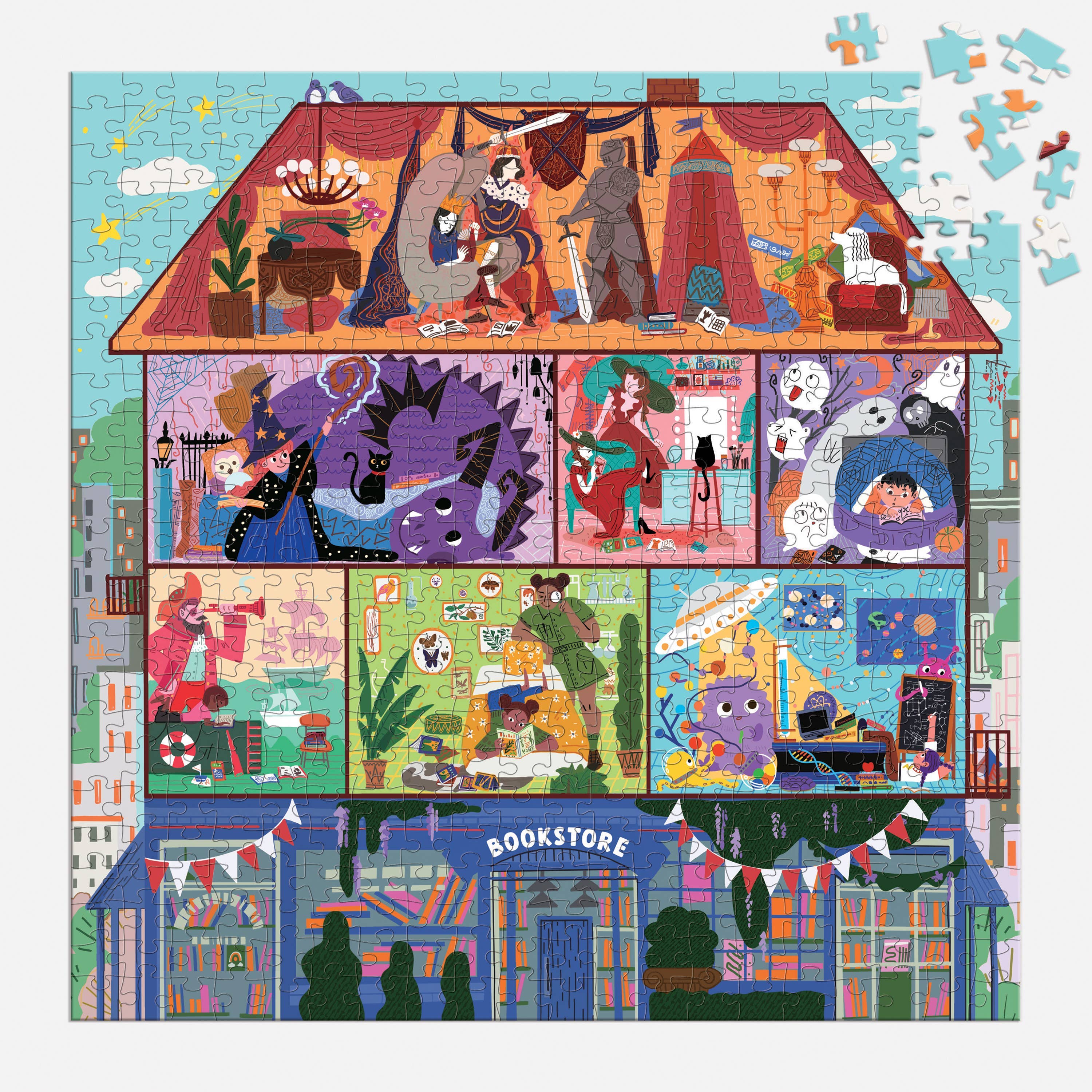 The Magic of Stories 500 Piece Family Puzzle - Chronicle Books