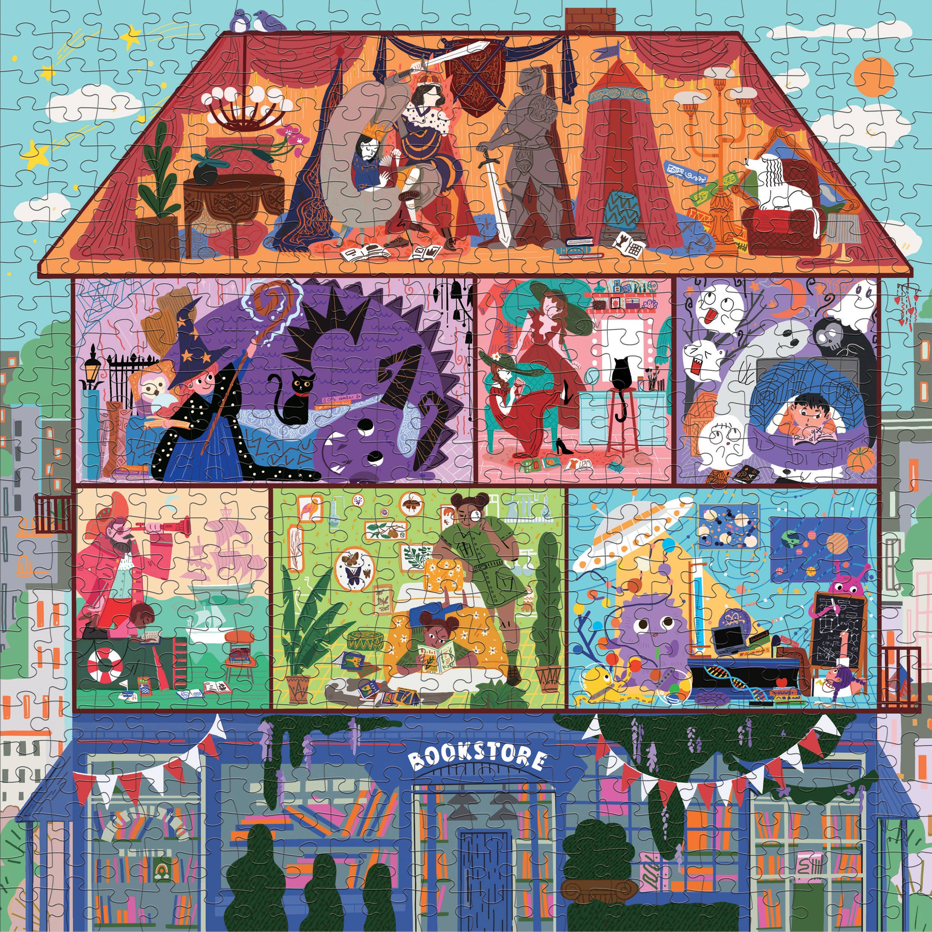 The Magic of Stories 500 Piece Family Puzzle - Chronicle Books