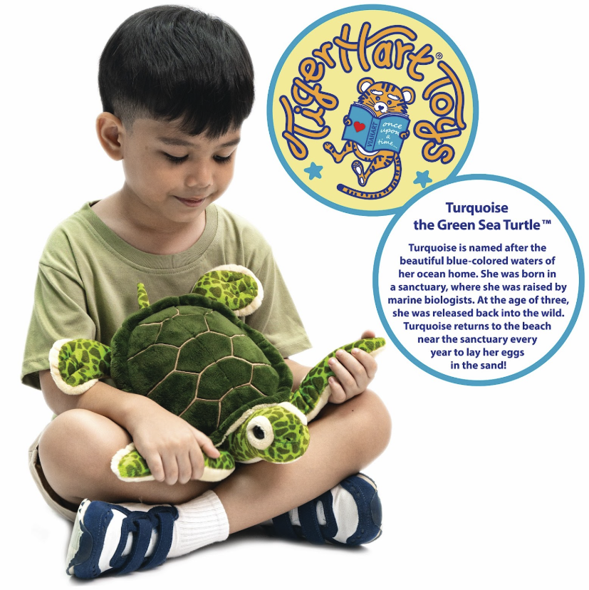 Turquoise The Green Sea Turtle - 15 Inch Stuffed Animal Plush - The Toy Network