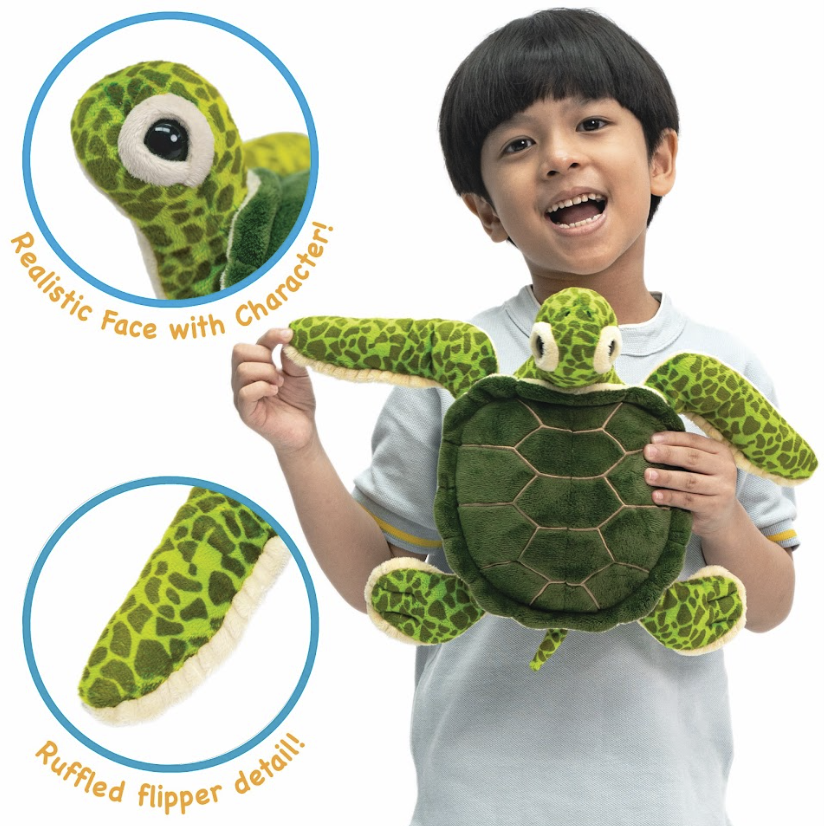 Turquoise The Green Sea Turtle - 15 Inch Stuffed Animal Plush - The Toy Network