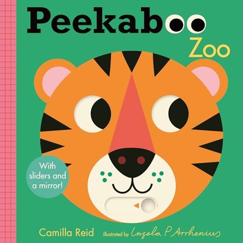 Peekaboo: Zoo: (An Interactive Board Book for Babies & Toddlers with Mirror & Sliders to Push, Pull, or Turn. Cute Zoo Animal Artwork Includes a Rhino